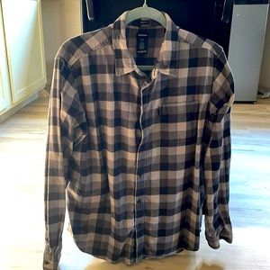 Dickies gray black plaid flannel